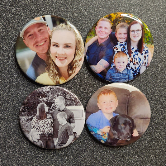 Custom ROUND Photo Magnets