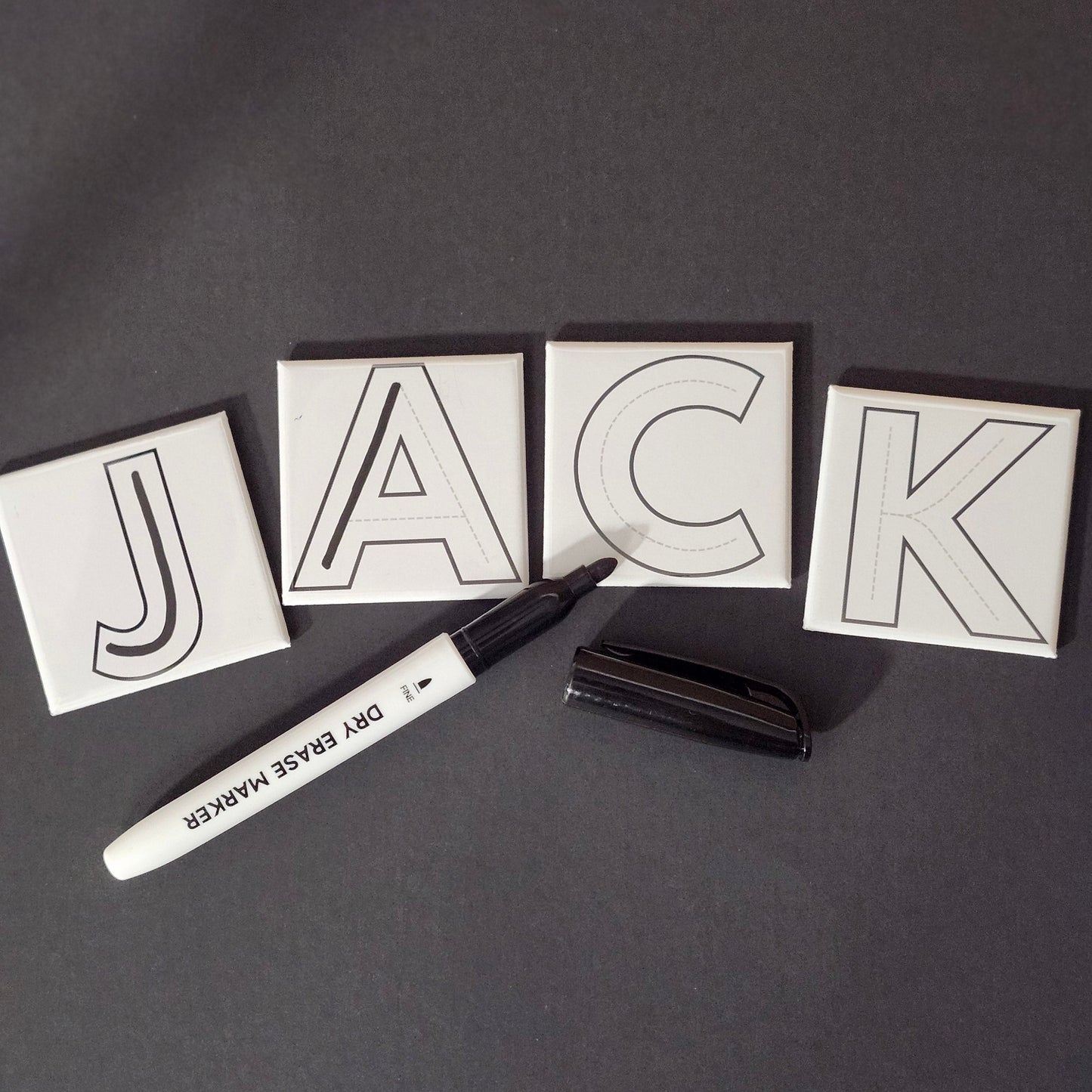 Traceable Dry Erase Letter Magnets