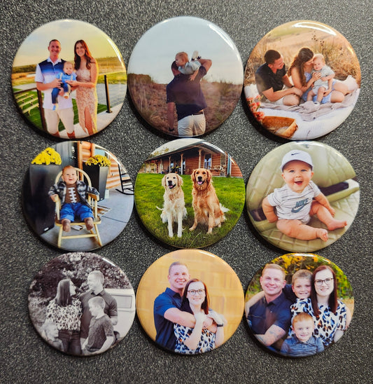 Custom ROUND Photo Magnets
