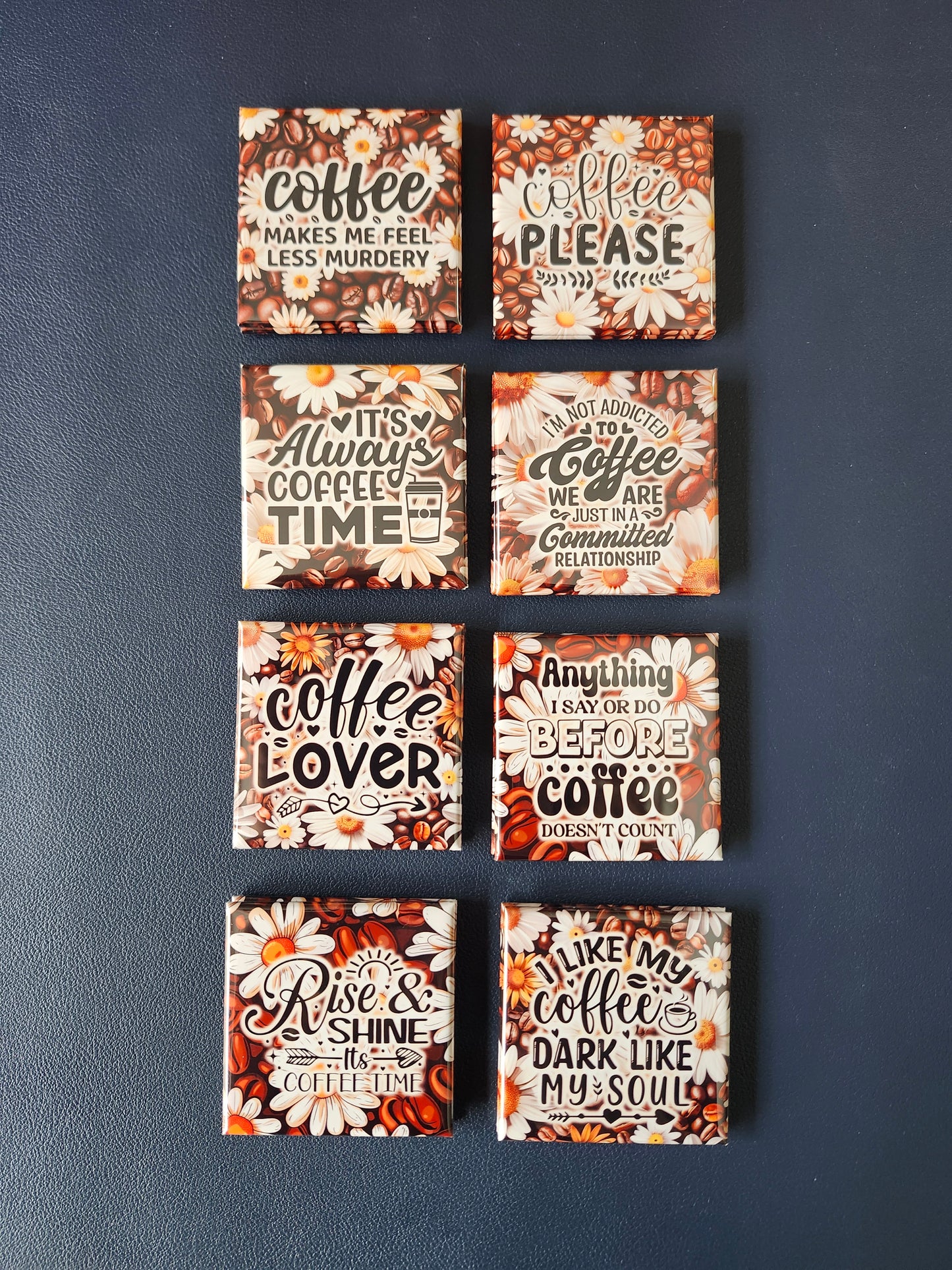 Coffee Lover Square Magnets