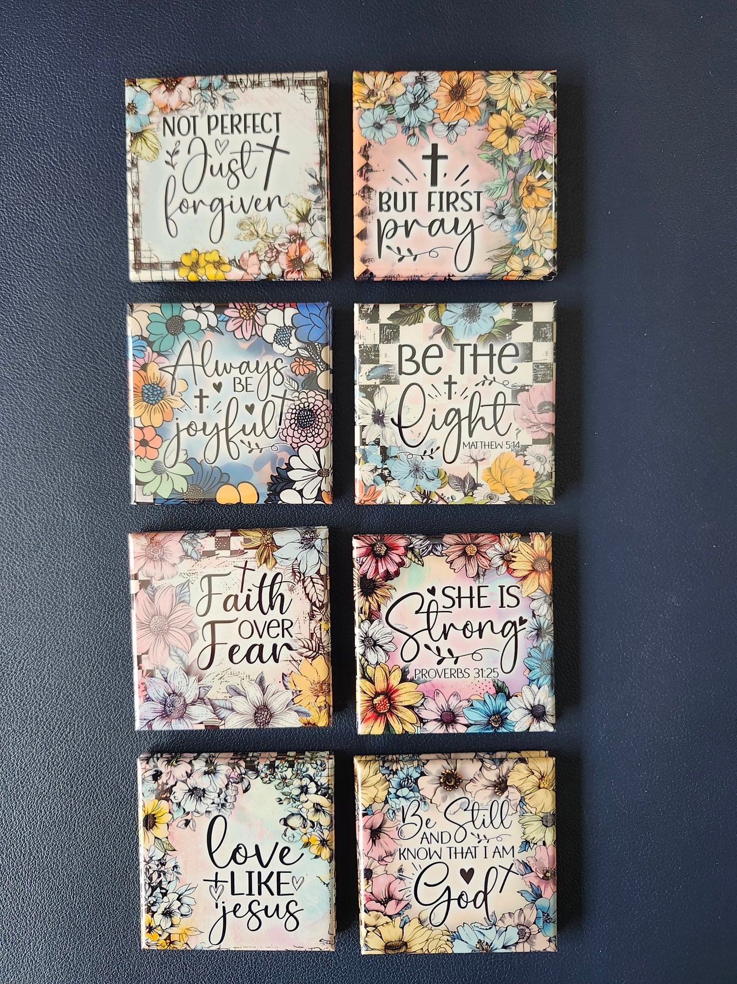 Faith-floral Magnets