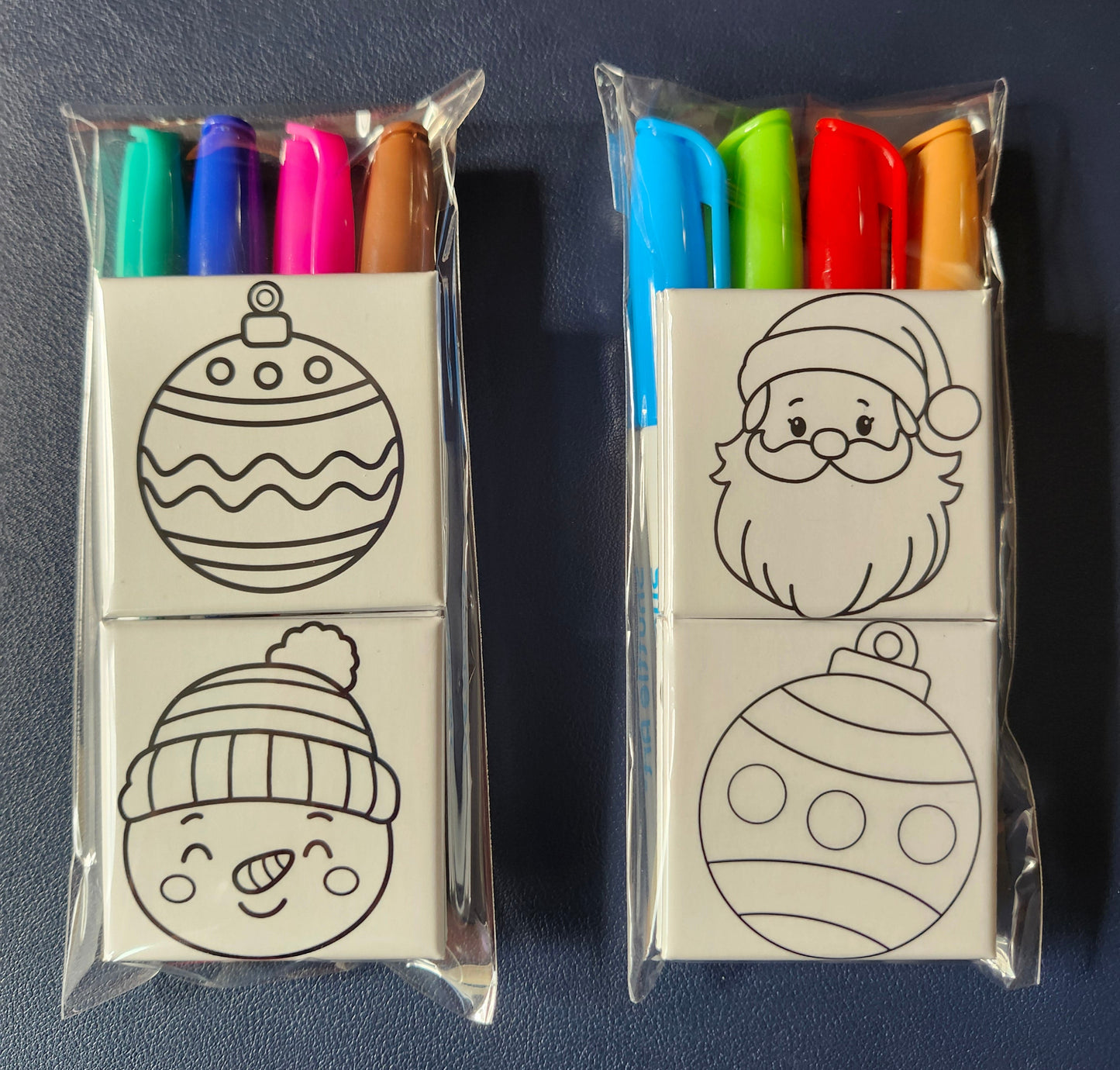 Dry Erase Coloring Magnet Set (Christmas)