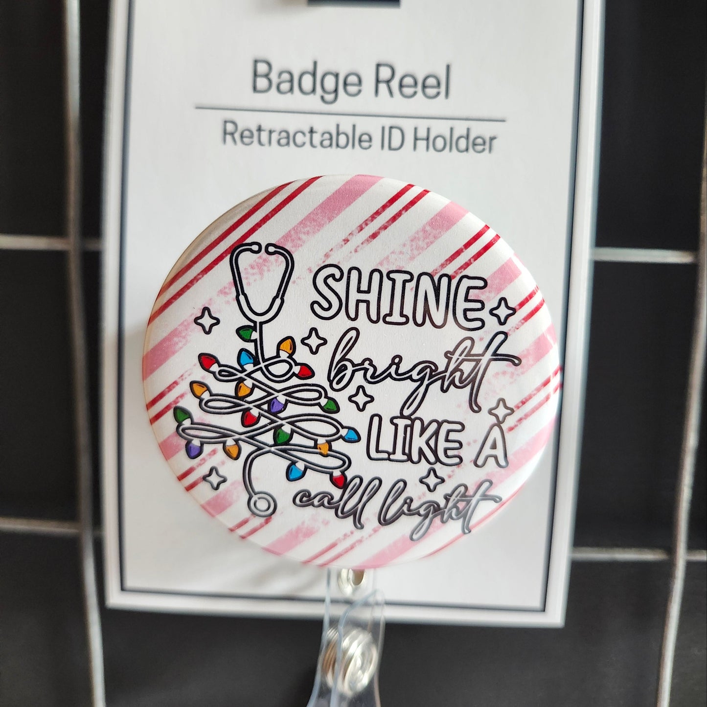 Christmas Badge Reel Toppers (Badge reel sold seperately)