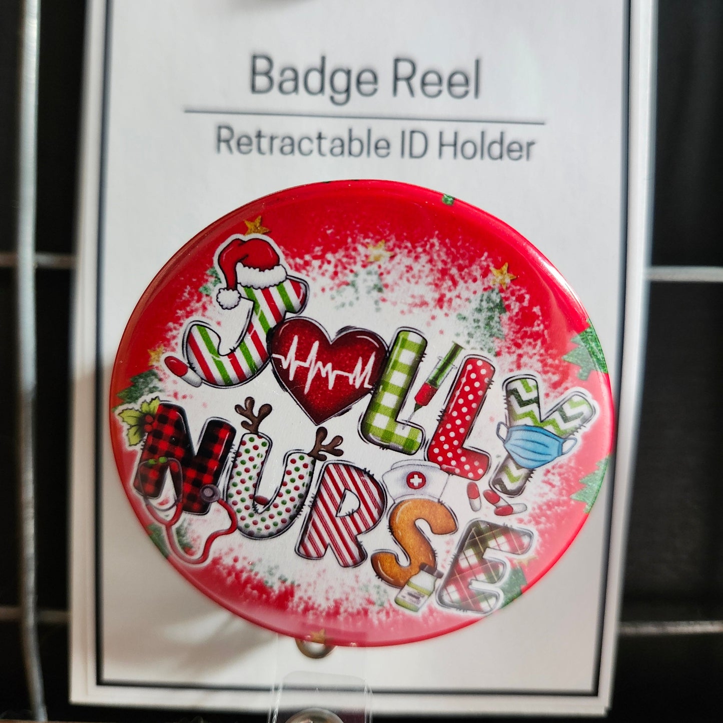 Christmas Badge Reel Toppers (Badge reel sold seperately)