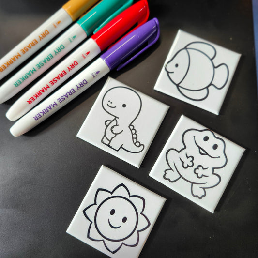 Dry Erase Coloring Magnet Set (Basic)