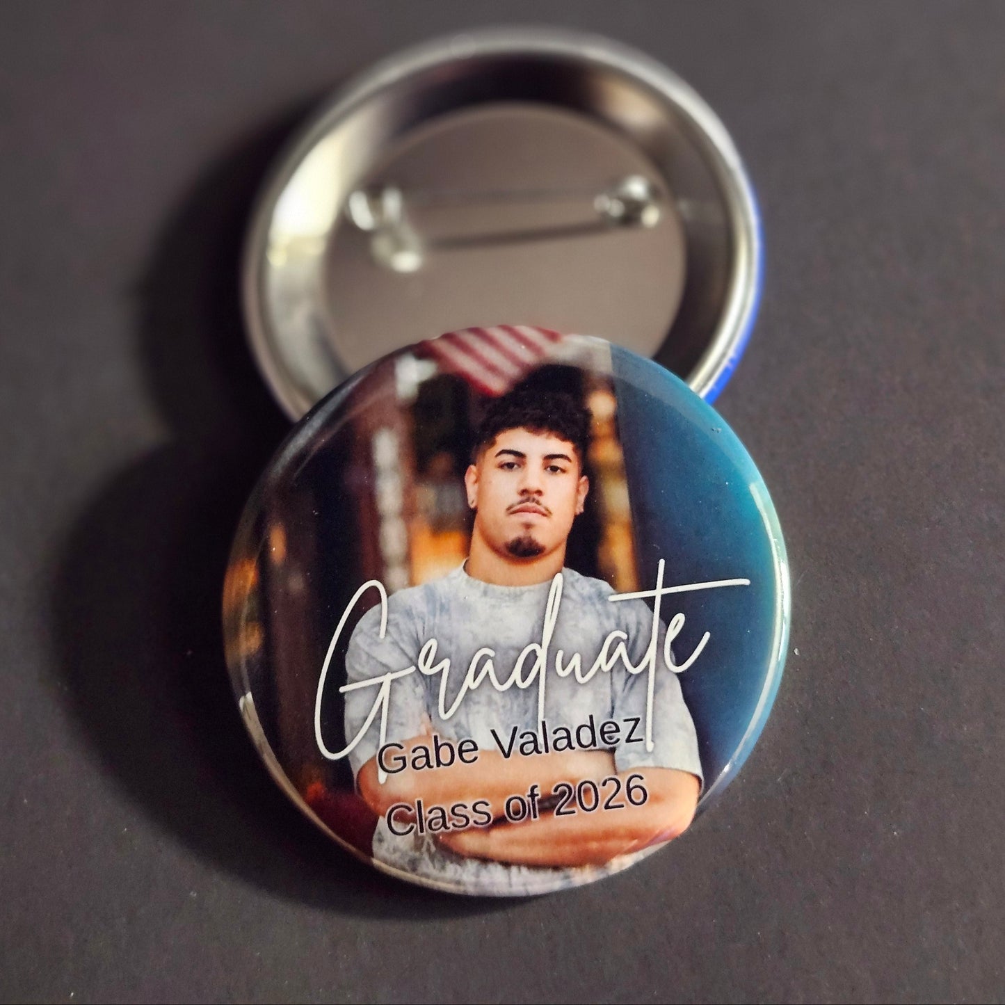 🎓 Custom Graduation Photo Buttons (2.25”)