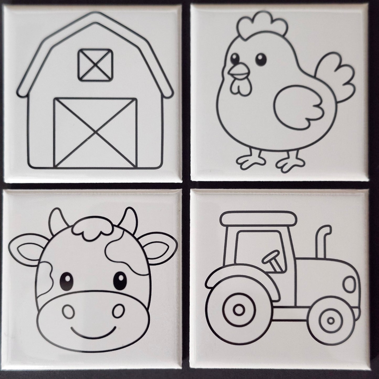 Dry Erase Coloring Magnet Set