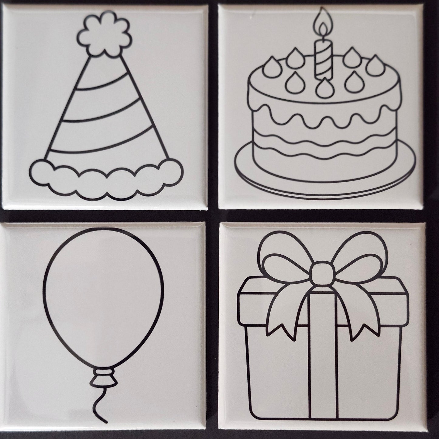 Dry Erase Coloring Magnet Set
