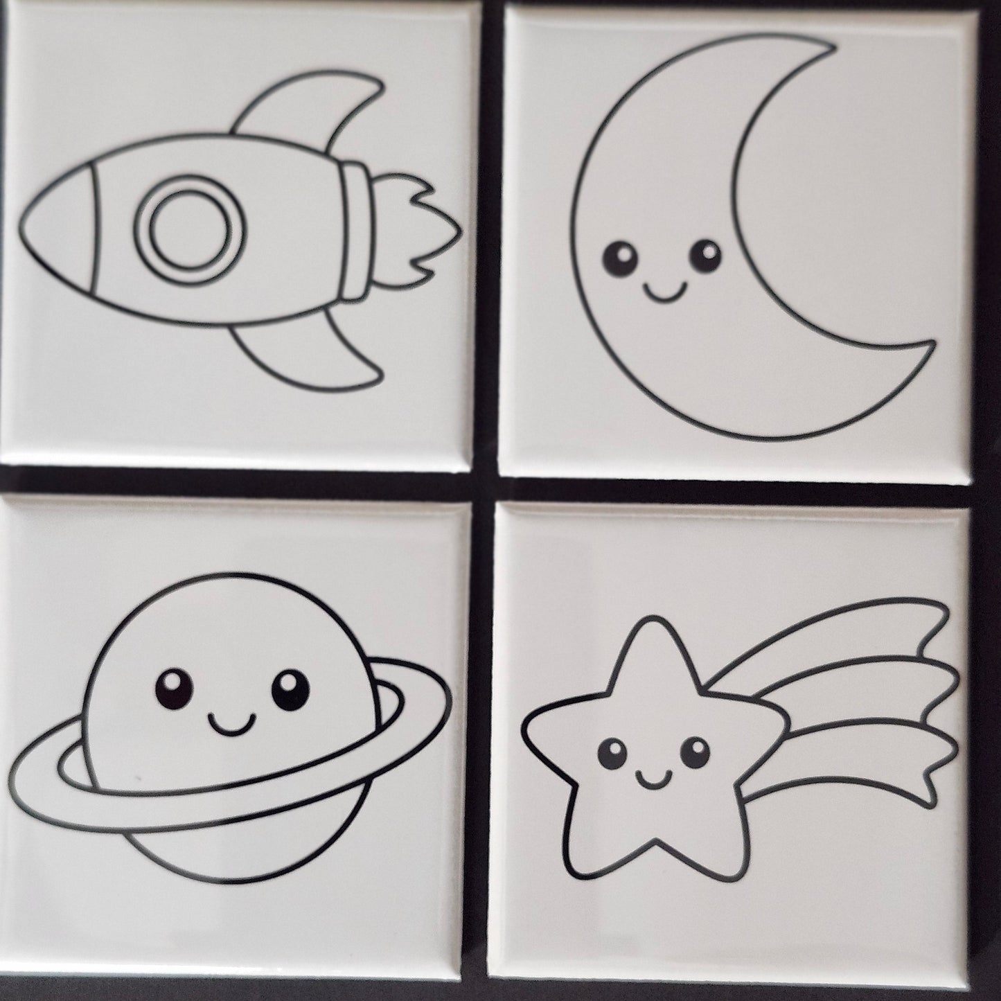 Dry Erase Coloring Magnet Set
