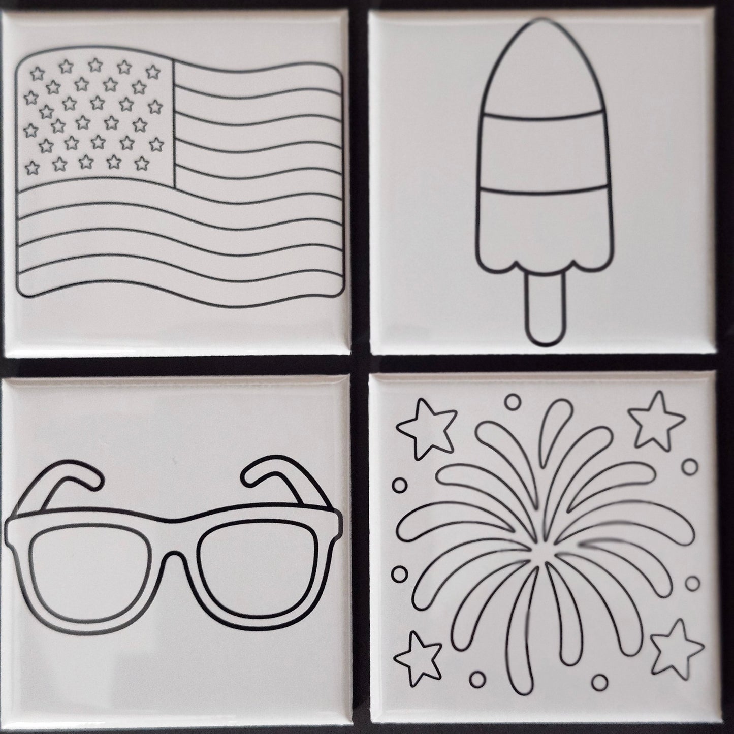 Dry Erase Coloring Magnet Set