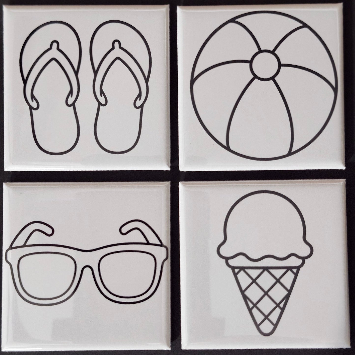 Dry Erase Coloring Magnet Set