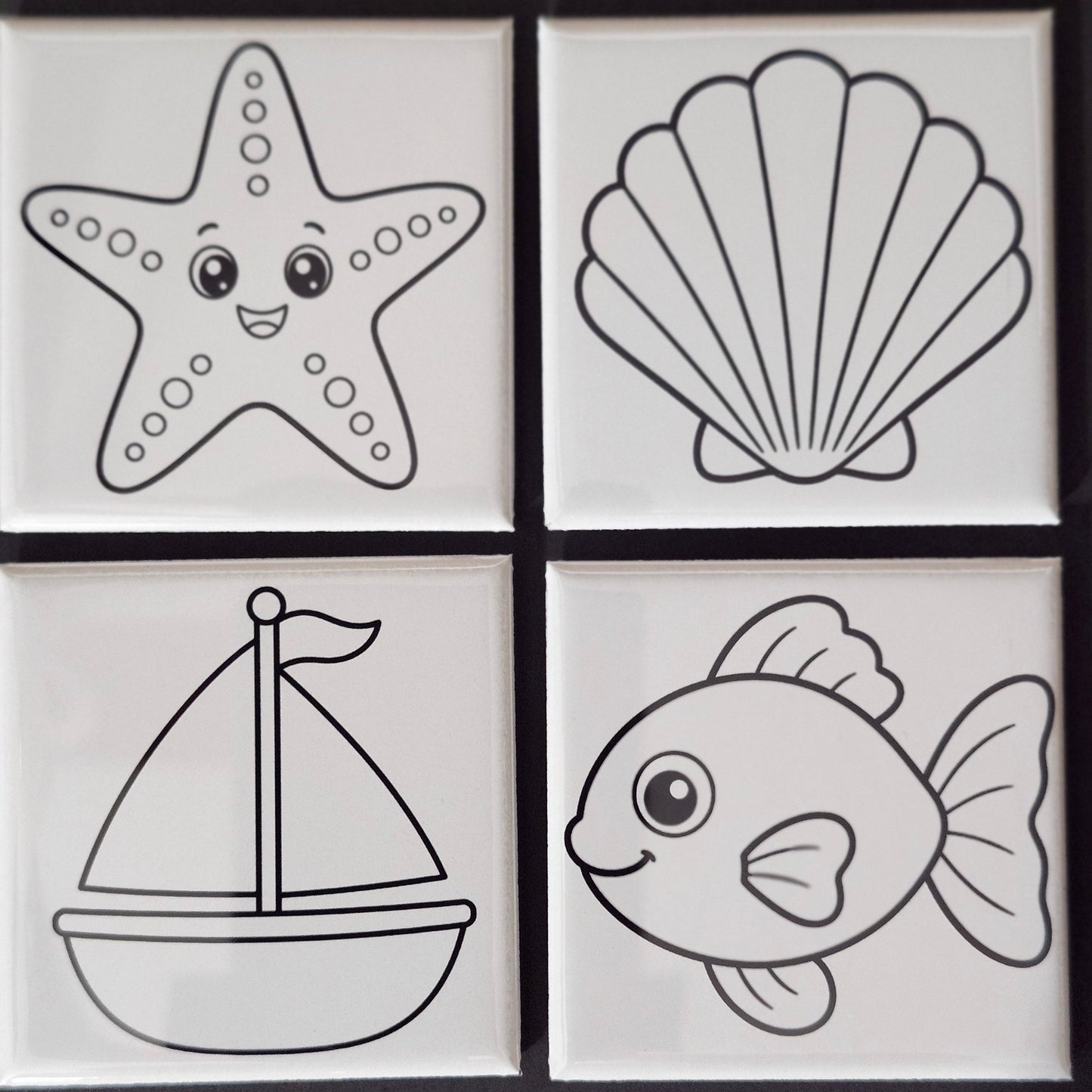 Dry Erase Coloring Magnet Set