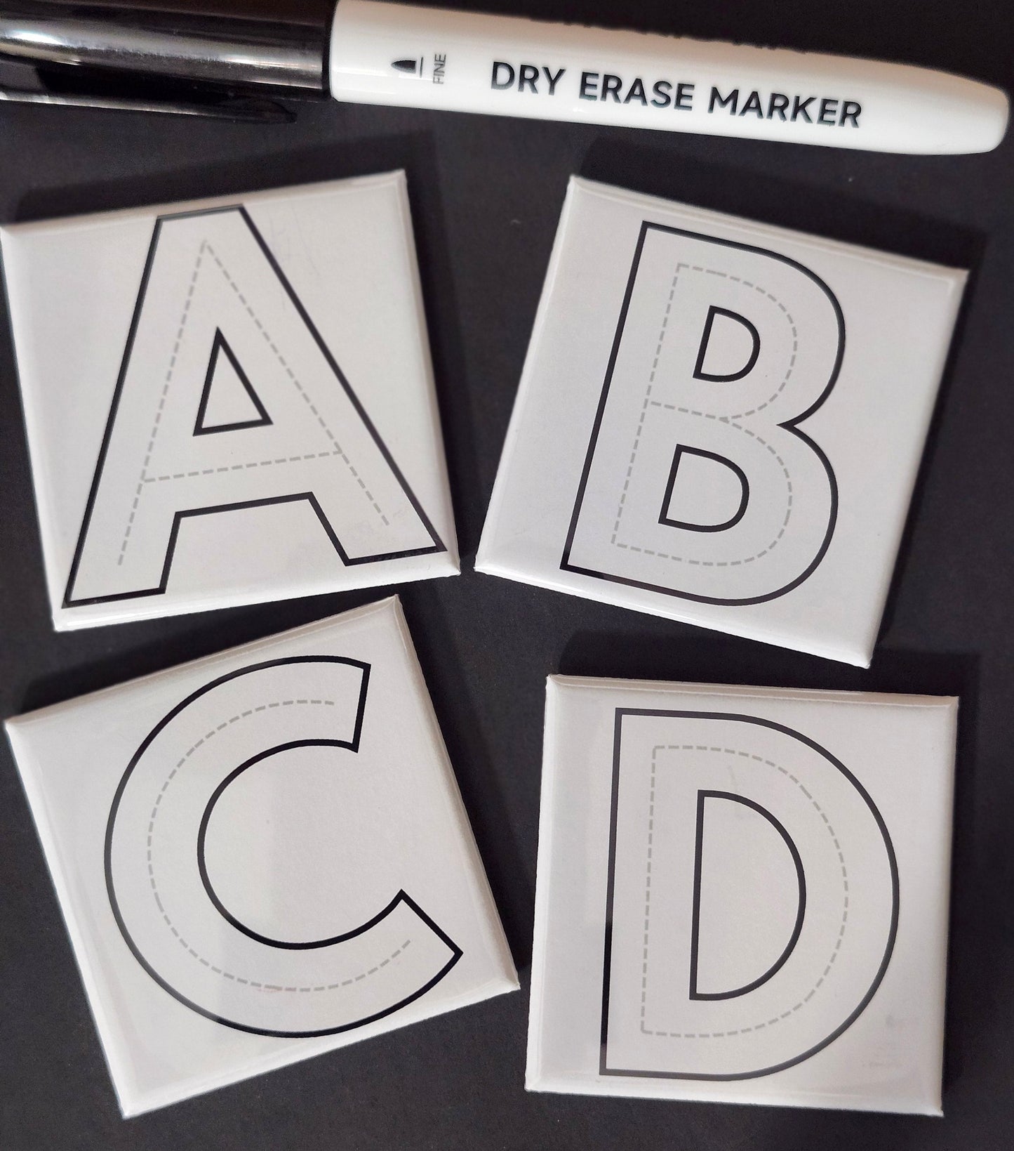 Traceable Dry Erase Letter Magnets